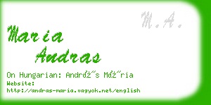 maria andras business card